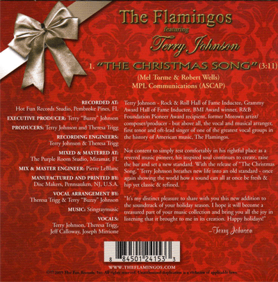 The Flamingos Christmas CD Back Cover