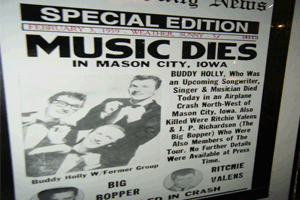 Newspaper headlines the day The Music Died