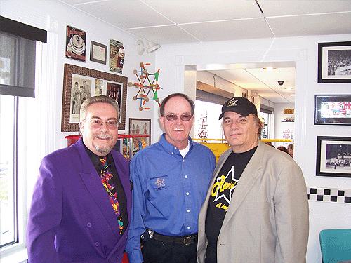 Jimmy Jay with Mayor Bill Hensey and Cool Scoops owner, Paul Russo